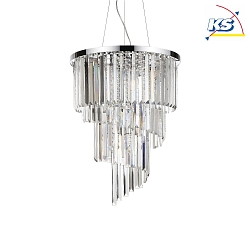 Luminaire  suspension CARLTON 12 flammes E14 IP20, chrome