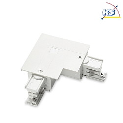 Connecteur d'angle LINK TRIM conducteur de protection droit, commutable, blanche