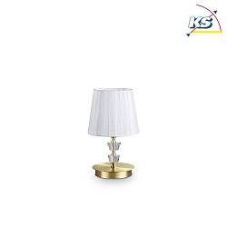 Lampe de table PEGASO SMALL E14 IP20, laiton bross, organza