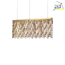 Luci a sospesione ELISIR 6-Lampadine G9 IP20, Ambra, Ottone