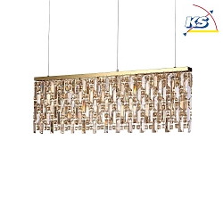 Luci a sospesione ELISIR 8-Lampadine G9 IP20, Ambra, Ottone