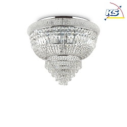 Luminaire de plafond DUBAI 6 flammes E14 IP20, chrome