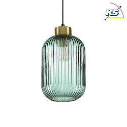 Luminaire  suspension MINT-3 E27 IP20, menthe verte, laiton satin