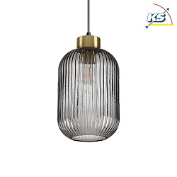 Luminaire  suspension MINT-3 E27 IP20, couleurs fume, laiton satin