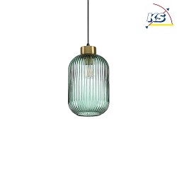 Luminaire  suspension MINT-1 E27 IP20, menthe verte, laiton satin