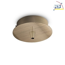 Ceiling rose METALLO for 1 Pendant luminaire,  10cm, stick out visor, burnished brass