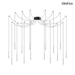 Luci a sospesione LUCCIOLA SP16 LED 16-Lampadine IP20, nero