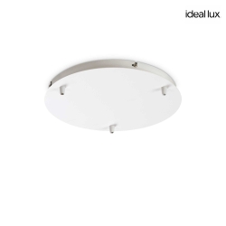 Rosace de plafond 30cm 3 fois, rond, blanche