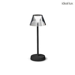 Lampada da tavolo a batteria LOLITA TL LED LED IP54, Nero dimmerabile