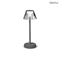 Lampada da tavolo a batteria LOLITA TL LED LED IP54, Grigio dimmerabile