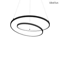 LED Pendelleuchte OZ SP  60 cm, IP20, 48W, 3000K, 5300lm, DALI dimmbar, schwarz