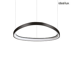 LED Pendelleuchte GEMINI, 61cm, 48W, 3000K, 6600lm, IP20, DALI dimmbar, schwarz