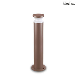 bollard lamp TORRE 80 E27 IP65, coffee brown dimmable