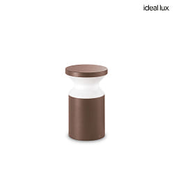 bollard lamp TORRE 22 E27 IP65, coffee brown dimmable