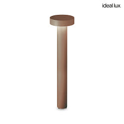 bollard lamp TESLA 80 G9 IP44, coffee brown dimmable