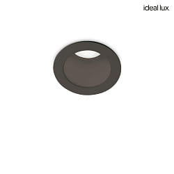 ceiling recessed luminaire QUARK round IP20, black 