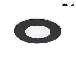 LED Einbauleuchte CHILL  9 cm, 7W, 4000K, 700lm, IP20, schwarz