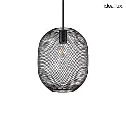 pendant luminaire NET 1 E27 IP20, black dimmable