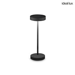 battery table lamp TOFFEE IP54, black dimmable