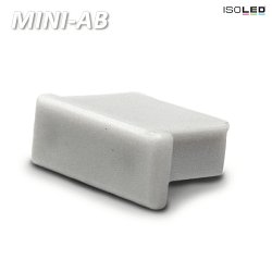 Accessory for profile MINI-AB10 - endcap, silver, closed
