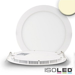 LED downlight, IP42, ultra flat, round,  22.5cm, dimmable, 18W 3000K 1380lm 120, white
