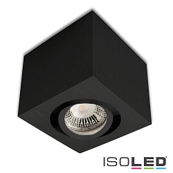 Ceiling luminaire for GU10 / MR16, angular, IP20, swivelling, excl. socket, excl. lamps, black