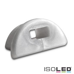 Accessory for cooling profile SURF12 HIDDEN (ISO-112433) - endcap (1 pc.), SIL EC70, grey, with cable opening
