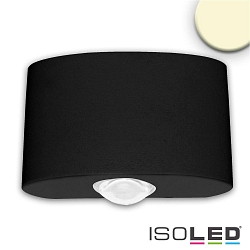 Outdoor LED wall luminaire Up&Down 2*2W CREE, with focus lenses, IP54, 4W 3200K 280lm, narrow beams, aluminium, sand black