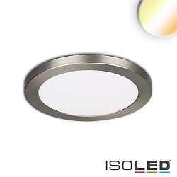 LED Leuchte Slim Flex, IP44, 6W, ColorSwitch 3000|3500|4000K 510lm 120, Deckenausschnitt variabel, Nickel gebrstet