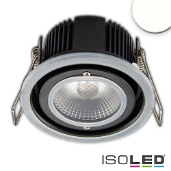 Luce da incasso dimmerabile IP65, chiaro, Nero, Argento-grigio dimmerabile 10W 875lm 4000K 60 60 CRI >95