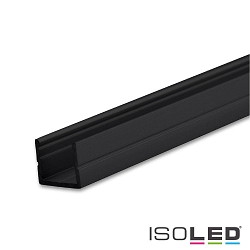 LED surface mount profile SURF8, aluminium, 200cm, black RAL 9005