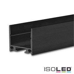 LED Aufbau-/ Leuchtenprofil HIDE SINGLE, Aluminium, 200cm, Schwarz