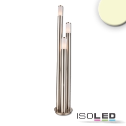 Paletto luminoso 1700 3-Lampadine, cilindrico E27 IP44, Acciaio inossidabile dimmerabile