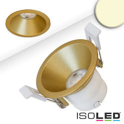 LED Einbaustrahler BACK60-68, rund, CRI90, rckversetzt, UGR<12, dimmbar, ohne Einbaurahmen, 5W 2700K, gold