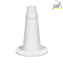 Base for Konstsmide JUNIOR lamp heads, height 24.5cm, white aluminium