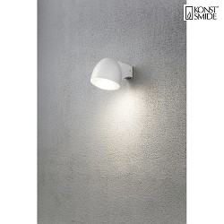 HighPower LED Auen-Wandleuchte FERRARA, 4W, 3000K, 240lm, IP44, Aluminium / Glas, wei