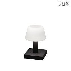 battery table lamp MONACO IP54, dark grey dimmable