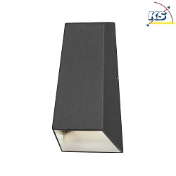 HighPower LED outdoor wall luminaire IMOLA, with double cone of light, 3W 3000K 460lm 15/36, anthracite alu / clear acrylic