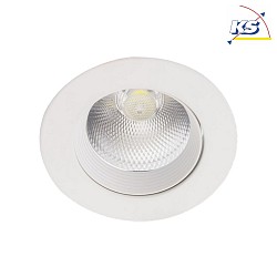 LED Einbau-Downlight, IP20, rund, Reflektor facettiert, 30 schwenkbar,  13.5cm, 15W 4000K 1200lm 40, wei