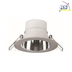 Downlight SIENA DIM DL rigide, dimmable IP23, argent gradable