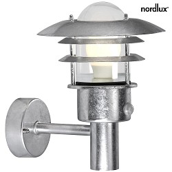 Nordlux Sensor luminaire LNSTRUP 22 SENSOR Outdoor wall luminaire, E27, IP44, galvanized