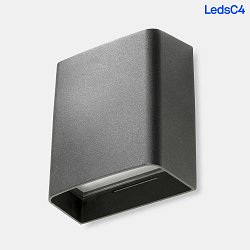 wall and ceiling luminaire CLOUS 160MM DOUBLE EMISSION up / down, square, switchable IP66, anthracite 