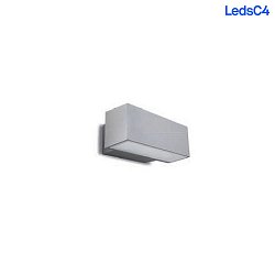 Applique da esterno AFRODITA LED DOUBLE EMISSION - 22CM su / gi, commutabile IP66, Grigio 