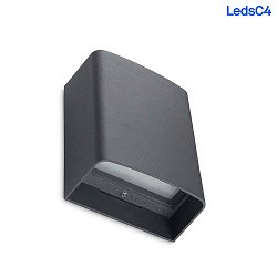 wall and ceiling luminaire CLOUS 136MM SINGLE EMISSION down, square, switchable IP66, anthracite 