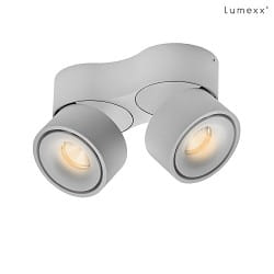 Spot EASY DOUBLE W2100 LED DTW  2 flammes, Dim-To-Warm IP20, blanche gradable
