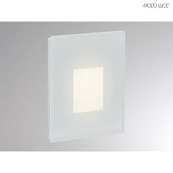 LED Wandeinbauleuchte WALL 68R GLASS 4W 2700/3000/4000K (CCT) CRI>90 IP20 eckig dimmbar wei