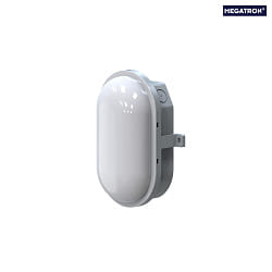 damp-proof luminaire ZELLA NEO SENSOR CCT with sensor, CCT Switch, impact resistant, switchable IP54, grey 