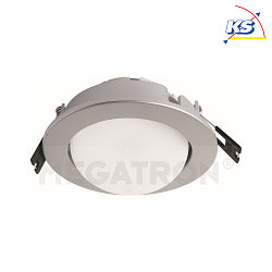 Recessed ring PLANEX, IP20,  11cm, 230V AC, GX53 max. 6.5W, swiveling 20, silver