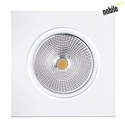 Recessed LED spot 5068Q ECO FLAT, square, 350mA, 8W 3000K 700lm 38, swivelling, dimmable, matt white