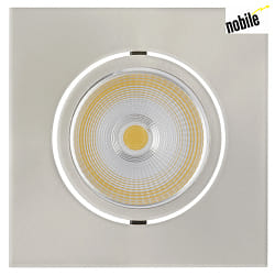 Recessed LED spot 5068Q ECO FLAT, square, 350mA, 8W 3000K 700lm 38, swivelling, dimmable, brushed nickel